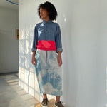 Load image into Gallery viewer, Indigo Dyed Regime Skirt
