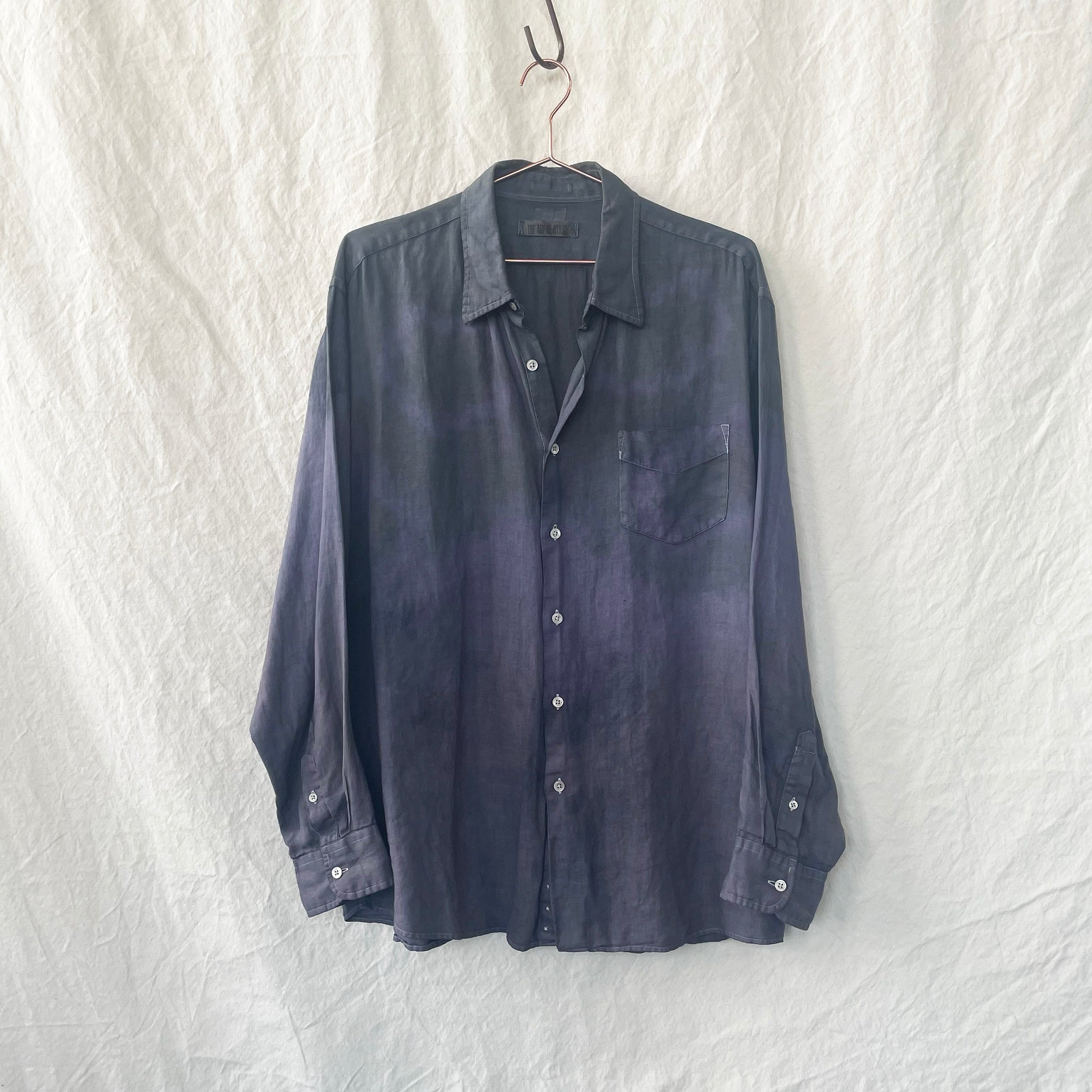 Lavender Field Hand Dyed Linen Shirt