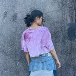 Load image into Gallery viewer, Verbena Hand Dyed Cropped Tee
