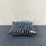 Load image into Gallery viewer, Vintage Baule Indigo Ikat Pillow - Carrot Stripe - 20&quot;
